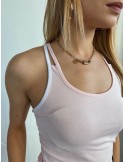 Summer top with thin straps, light pink 9949 - Online store - Boutique